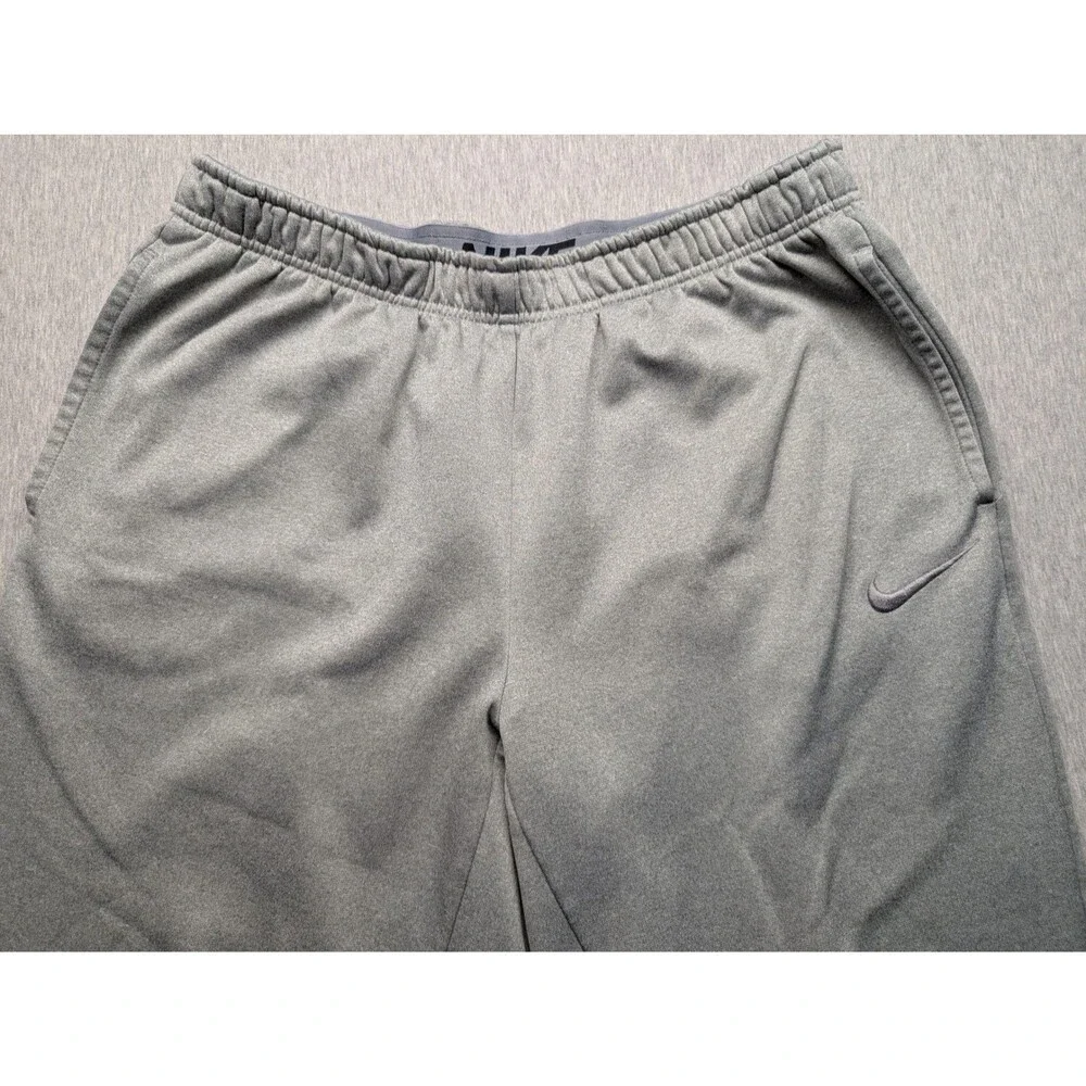 Nike Therma-FIT Grey Athletic Sweatpants  Elastic Waistband XL